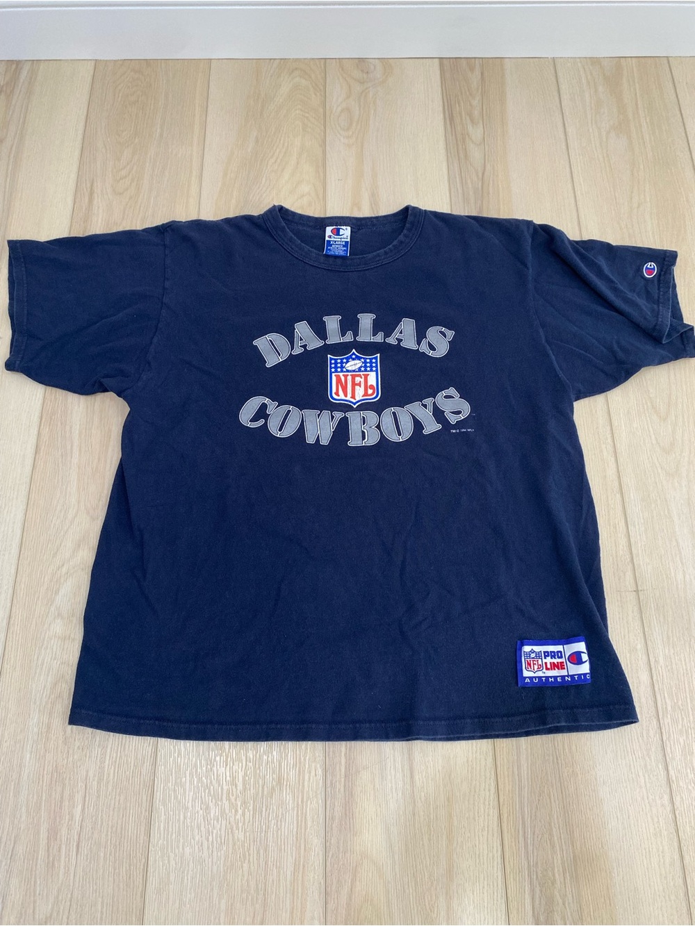 Vintage Dallas Cowboys Shirt Mens XL Blue Single Stitch Champion Pro Line 90s